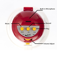 Mégaphone en plastique UM AUDIO avec microphone intégré et musique, puissance de sortie 5-10W