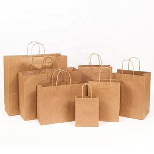 Bolsas de Papel Kraft para Compras de Regalos de Lujo Ecológicas al por Mayor de Fábrica KM OEM con Logotipo Personalizado e Impresión Flexográfica - Product Image 3