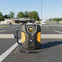 Pompe à gonflage de pneus pour voiture XM8012 entièrement automatique et silencieuse, 120W DC12V, avec surveillance numérique de la pression, en matériau ABS