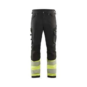 BLAKLADER - 119316429933D96 Hi-Vis 4-way-stretch <b>trousers</b> without nail pockets <b>Black</b>/Yellow - EAN 7330509842478 HI-VIS <b>WORKWEAR</b> - Product Image 1