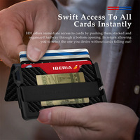 Tempat Kartu Bisnis & Kredit Anti-magnetik Kulit Asli Aluminium Anti-pencurian RFID Pria dengan