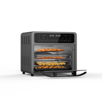 Friture à air numérique en acier inoxydable pour la cuisine 24l, four à double panier, 2 panier de friture indépendante