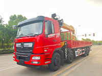 Grue télescopique industrielle de 16 tonnes montée sur camion Dongfeng 8x4, grue mobile robuste pour camions lourds