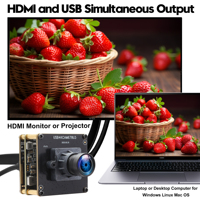 ELP IMX678 4K 60FPS H.264 USB 3.0 Modul Kamera 2160P Streaming Simultan Webcam Mini Cahaya Rendah untuk Windows,Linux,MAC