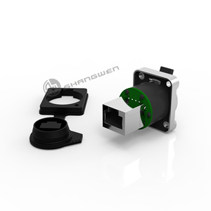 Industrial Ethernet Panel Mount Straight <strong>Socket</strong> Outdoor signal 8 Pin Rj45 Waterproof Female Ethernet Chassis Connector IP65