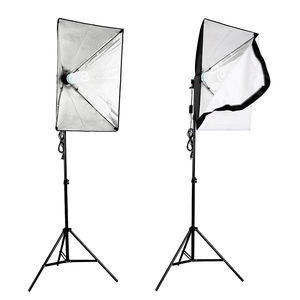 Kit de iluminación continua para fotografía de estudio de Metal de 50x70cm con bombillas de eficiencia energética de <span class=keywords><strong>85W</strong></span> Softbox AC/DC Power y diseño portátil - Product Image 2