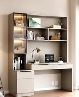 Bureau d'ordinateur en bois moderne multifonctionnel et rotatif avec étagère pour chambres, appartements, hôtels - Design gain de place