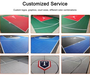Modular Interlocking TPE Waterproof Eco-Friendly Basketball Court Flooring <b>Tiles</b> Portable Flexible Resilient Backyard Outdoor - Product Image 4