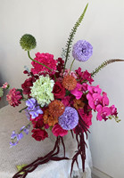 Boule de fleurs PPS de qualité supérieure, rose marron, arrangement floral en soie pour centre de table de mariage, événement, décoration intérieure