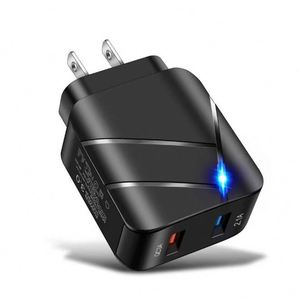 Nouveau chargeur rapide 27W à LED, QC3.0+2.1A, double USB, chargeur de téléphone, vente directe d'usine - Product Image 4