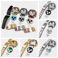 Kit d'accessoires pour montre avec boîtier de 40 mm, nouveau style pour montres automatiques pour hommes 7750, ensemble de montres-bracelets en acier massif avec verre saphir, à assembler