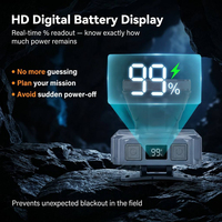Linterna Láser de Largo Alcance Recargable Tipo C con Pantalla Digital de Batería y Múltiples Soportes para Camping, Pesca Nocturna, Inspección y Caza