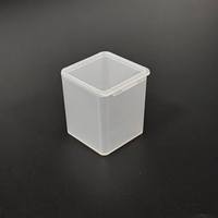 Boîte d'emballage transparente personnalisée avec logo, boîte organisatrice, boîte carrée en plastique, mini boîte de rangement pour bijoux, perles