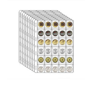 Pages de poche à monnaie standard à 9 trous 10 feuilles avec 20 pochettes <span class=keywords><strong>d</strong></span>'<span class=keywords><strong>album</strong></span> <span class=keywords><strong>photo</strong></span> pochettes de collecte pour pièces de monnaie - Product Image 2