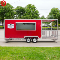 Remorque mobile multifonctionnelle pour les vendeurs de rue Remorque de camion de restauration à fenêtre de concession entièrement équipée