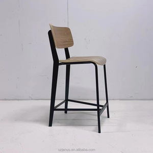 Chất Lượng Tốt Thương Mại Mộc Mạc Ngoài Trời Đồ Nội Thất Thanh Thiết Lập Truy Cập Chỗ Ngồi Kim Loại Khung Ván Ép Bistro Cao Thanh Phân Ghế - Product Image 4