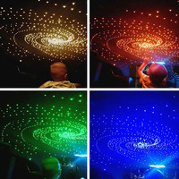 Luz ambiental de techo de coche con efecto cielo estrellado 7420-F4, unidad de sistema dividido, luz de techo LED de fibra óptica con efecto de estrellas, para coches universales