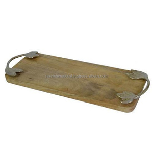 Planche à découper en bois avec manche en métal Couteau populaire Plateau de service Planche à découper de cuisine avec manche en métal - Product Image 6