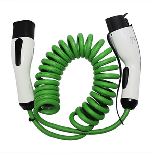 <span class=keywords><strong>Tipo</strong></span> 1 a di <span class=keywords><strong>tipo</strong></span> 2 32A 5 Metri di cavo di ricarica con verde/nero/arancione cavo a spirale - Product Image 1