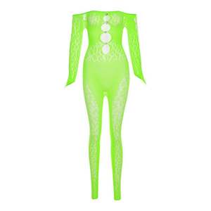 Sexy Mesh Bodycon Catsuit <span class=keywords><strong>Latex</strong></span> Femmes Romper Tight Nightclub Plus Size Jumpsuits - Product Image 5