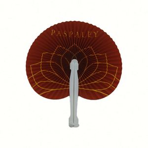 Abanicos de Papel Personalizados con Diseño de Corazón Blanco y Negro, Arte Folclórico Tradicional, para Bodas, Eventos, Regalos Promocionales Empresariales - Product Image 5