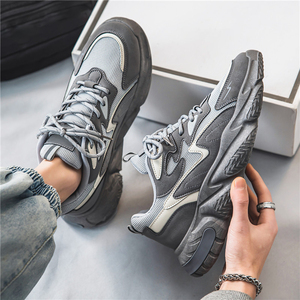 <span class=keywords><strong>Adit</strong></span> Zapatillas de deporte gruesas con cordones para hombre Ciclismo al aire libre Senderismo Zapatos de sección media Tenis Zapatos deportivos originales para hombre - Product Image 5