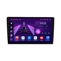 Lecteur MP5 pour voiture avec écran tactile complet de 10 pouces, compatible iOS et Android, CarPlay, FM, Mirror Link, Android 13, amplificateur de tableau de bord stéréo RGB