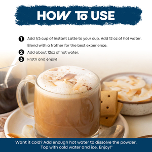 マッシュルームコーヒーココナッツクリーマー入りマッシュルームラテブレンドインスタントコーヒーパウダーメンタルフォーカス用スーパーフードプロテインスタントラテ - Product Image 5