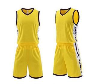 เสื้อยืดโปรโมชั่นแบบแห้งเร็วสีเหลืองพิมพ์ลายตามสั่งสำหรับผู้ใหญ่ หมายเลขชุดฝึกซ้อมสำหรับบาสเกตบอลและฟุตบอล - Product Image 1
