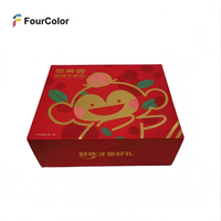 Op maat gemaakte ecologische recyclebare golfkartonnen vouwdoos met matte laminatie en embossing voor vers fruit