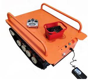 1M Stalen Rupsband Met Dubbele Elektromotoren Klein Spoor <span class=keywords><strong>Rubber</strong></span> Betreden Chassis Afstandsbediening Graafmachines Landbouwbedrijven - Product Image 4