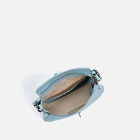 Sac à main vintage en forme de demi-lune en métal avec fermeture à boucle, petit sac à main en cuir PU pour femmes, sac à bandoulière