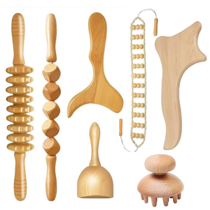 <span class=keywords><strong>Kit</strong></span> d'outils <span class=keywords><strong>de</strong></span> massage professionnel anti-cellulite en bois pour drainage lymphatique corporel, idéal pour le dos, le cou et le visage - Vente chaude - Product Image 1