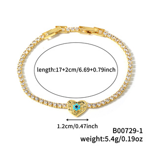 Nouveau Bracelet Romantique et Fantaisiste en Forme de Cœur et de Feuille Colorée <span class=keywords><strong>pour</strong></span> Femme, Chaîne Esthétique Botanique avec Breloque Amour, Bijou en Cuivre Style Cottagecore, Cadeau - Product Image 5