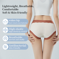 Braguitas de Lyocell para Mujer al por Mayor, 93.7% Tencel, Seda Suave, Transpirables, Sin Costuras, Cintura Media, Ropa Interior Femenina con Probióticos en la Entrepierna