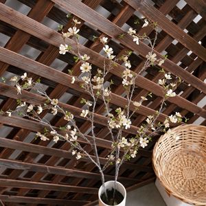 Branche de fleurs de cerisier artificielles CallaFloral, rose, orange, rouge rosé, polyester, 71g, tige unique, décoration de mariage, style INS - Product Image 2