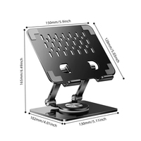 Aleación de Aluminio Personalizada OEM 360 °   Soporte Plegable Ajustable en Altura para Tablet, Laptop y Teléfono, con Diseño Hueco para Disipación de Calor