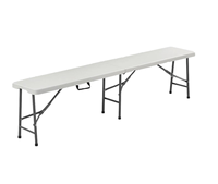 Promotion Table de Pique-Nique et Repas Pliante en Plastique HDPE Blanche Rectangulaire Populaire pour Événements Intérieurs et Extérieurs, Mariages