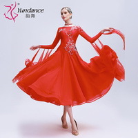 B-24215 personnalisé nouvelle robe en strass standard de danse de salon café de haute qualité en mousseline de soie longue robe de danse de salon à vendre