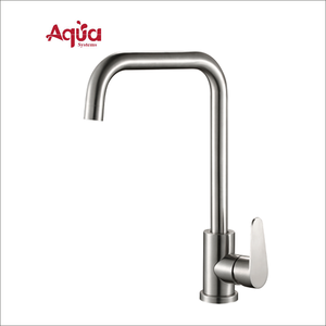 Modern Commercial 304 Stainless Steel Ceramic Single Hole <b>Deck</b> Mounted Kitchen Faucets Brass Body Kitchen Taps for Hotel Kitchen - Product Image 1