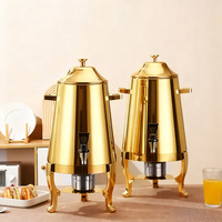Distributeur d'eau chaude commercial pour buffet distributeur de lait thermos à thé urne à café en acier inoxydable cuivre doré