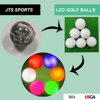 Balle de golf LED à 3 couches, fabriquée directement en usine, logo personnalisé, balle de golf qui brille dans le noir, balle de golf lumineuse de nuit