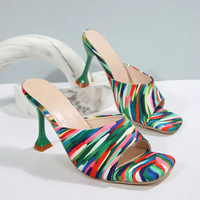 Sandalias de Mujer Elegantes para Verano 2026, con Tacón Súper Alto y Delgado, Punta Abierta, Plataforma, Parte Superior de PU, para Exteriores