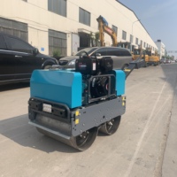 Petits rouleaux vibrants autoportés lisses certifiés CE EPA 500 600 800 kg avec moteur Kama pour le compactage du sol et de l'asphalte