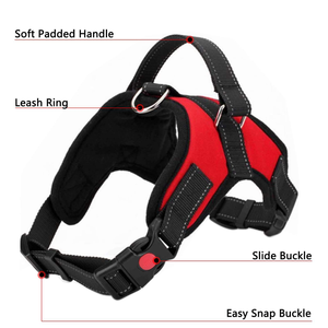 Harnais pour chien anti-traction, réglable, robuste, tactique, rembourré, pour chiens de petite, moyenne et grande taille - Product Image 2