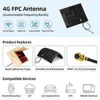 Antenne FPC 4G LTE 5G à bande complète, PCB flexible interne, gain élevé, omnidirectionnelle, connecteur U.FL pour routeur CPE