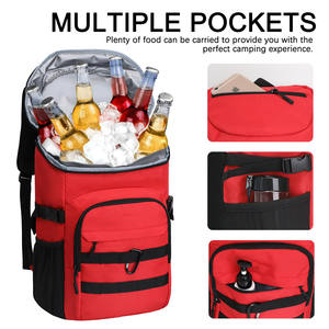 Mochila Térmica Personalizada de Poliéster Aislante de 24L, Bolsa Refrigerante Impermeable para 32 Latas con 2 Compartimentos, Refrigerador Ligero y Suave - Product Image 4