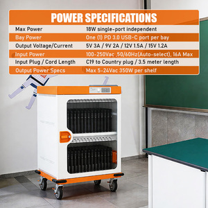 Gabinete de Carga Rápida USB-C PD de 32 Compartimentos para Escuelas, Carro de Almacenamiento Metálico con Cerradura para Laptops, con Certificación ETL - Product Image 2