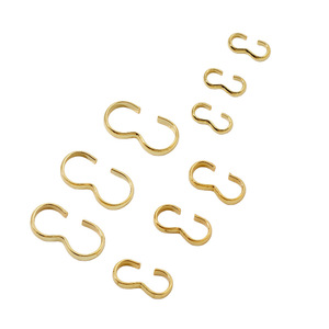 Hebilla de tres caracteres sin níquel, chapada en oro, de metal, para fabricación de collares, accesorios de joyería, formas mixtas, verano 2025 - Product Image 3