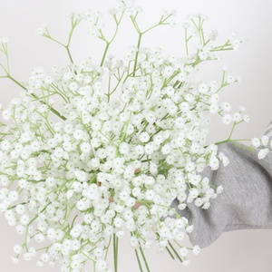 Nuevo Diseño, 108 Cabezas de Flores Artificiales de Gypsophila con Pegamento Suave, Tacto Real, para Ramos de Novia, Decoración de Bodas, Hogar y Hoteles - Product Image 1